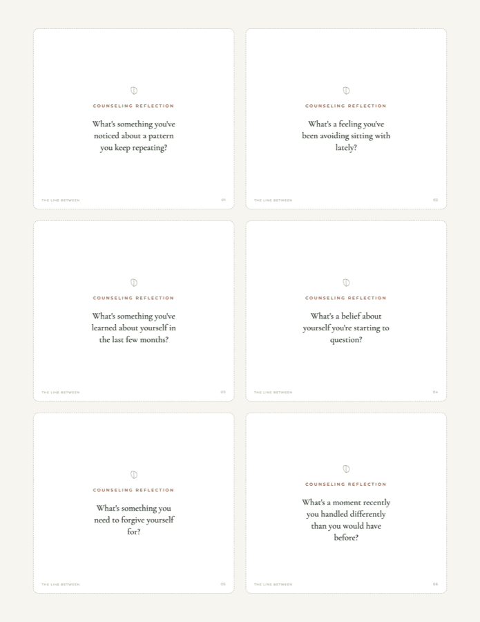 Preview of Reflection Deck — Counseling